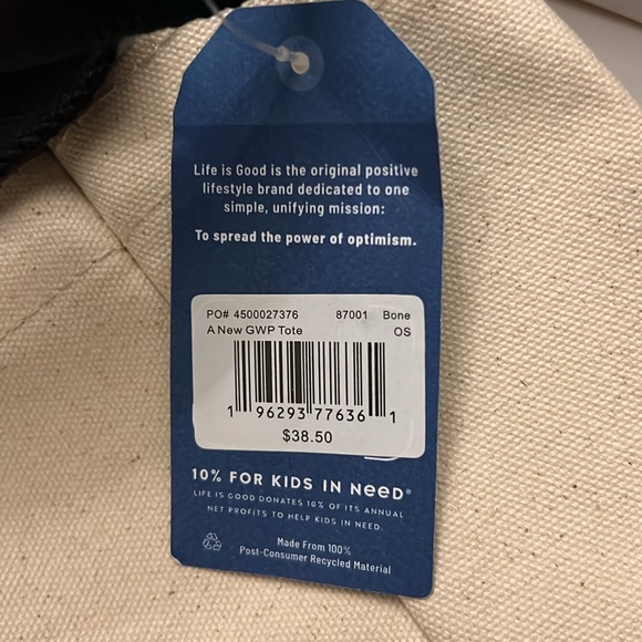 Life Is Good Pumpkin Tote NWT - Picture 4 of 5